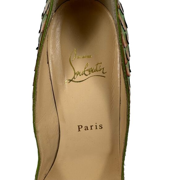 Christian Louboutin Very Prive 120 Python Heels Fairy Tale Size 39 - Picture 6 of 9